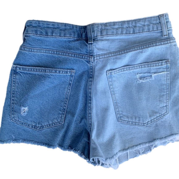 Distressed Denim Shorts High Waisted Cut Off - Picture 2 of 4